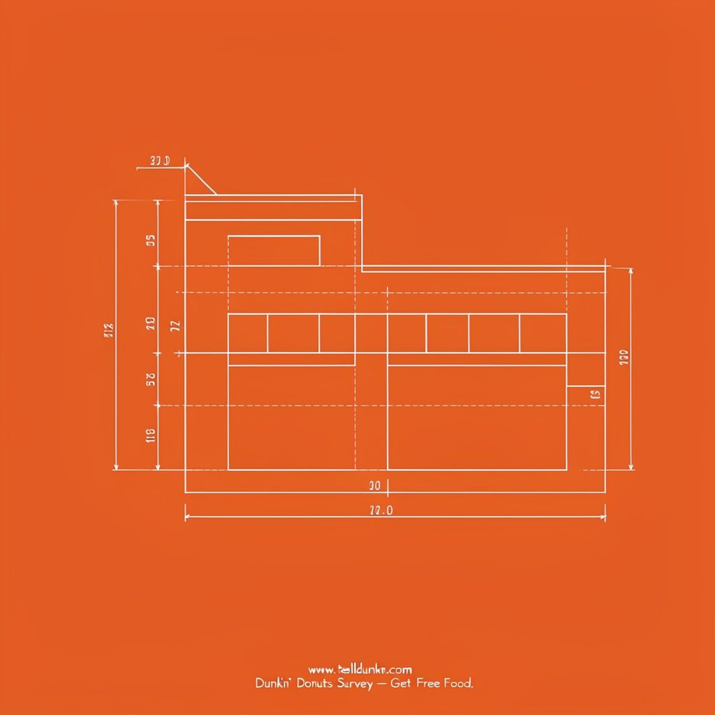 Dunkin Donuts survey card with warm orange and pink tones