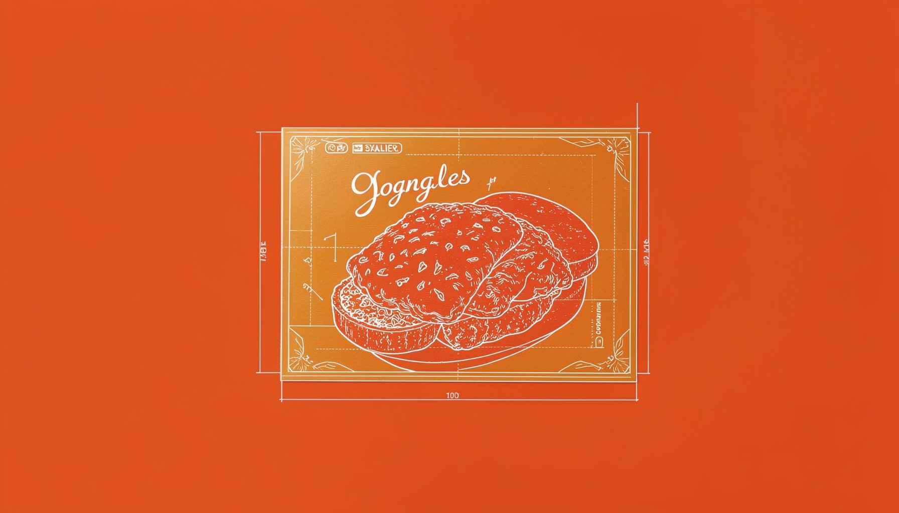 Bojangles survey card with seasoned chicken and biscuit in warm gold and red tones