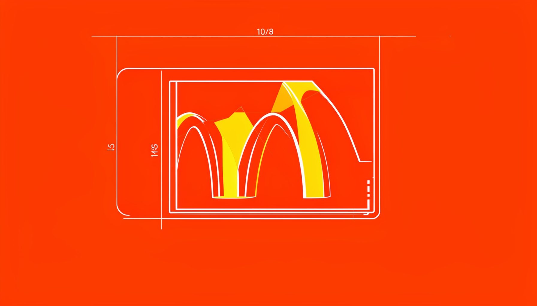 McDonald's MCDVoice survey card with golden arches and receipt in red and yellow